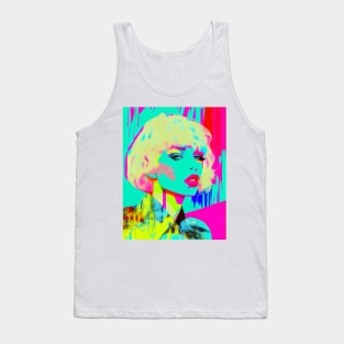 Colorful pop art style woman portrait Tank Top